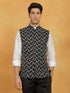 Vastramay Men's Black Cotton Nehru Jacket
